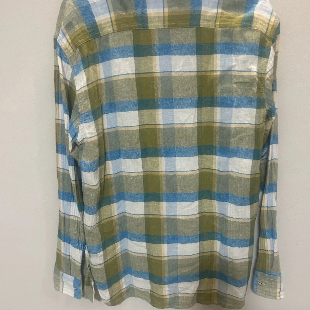 Levi's Jackson Worker Plaid Flannel Shirt Green Blue Men's SizeSRelaxed Fit 0160